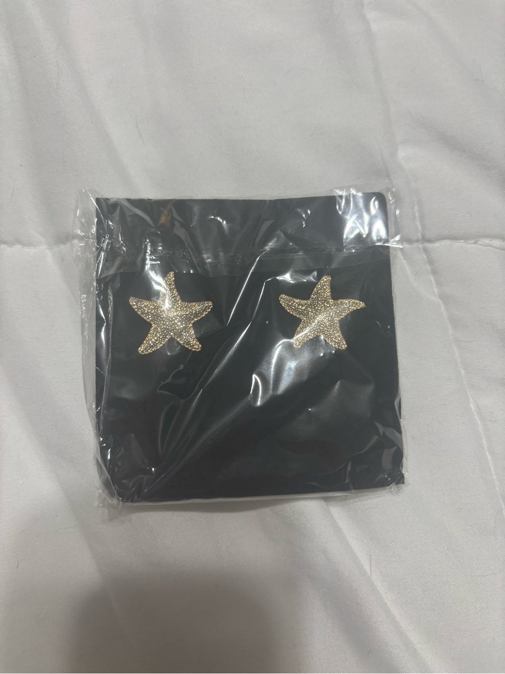 Gold Starfish Stud Earrings - Gold Color